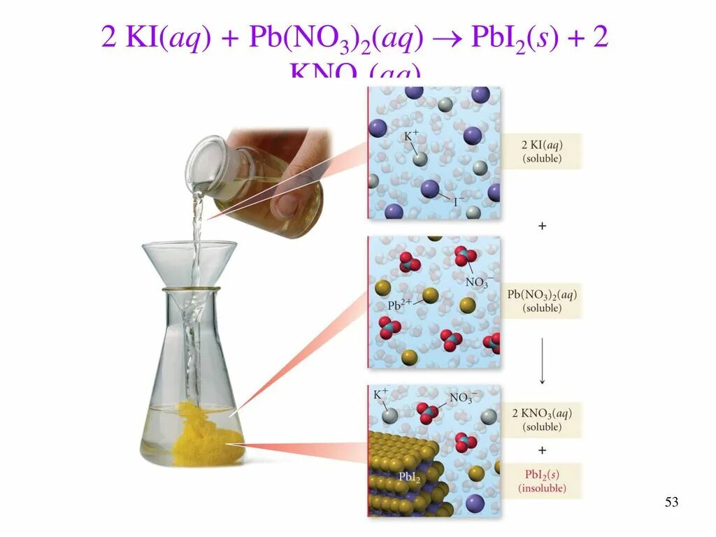 No3 цвет осадка. Pb no3 2 2ki pbi2 2kno3. pb(no3)2 + ki = kno3 + pbi2 в сокращенном. ki+pb(no3)2+kno2. pb(no3)2+ki реакция.