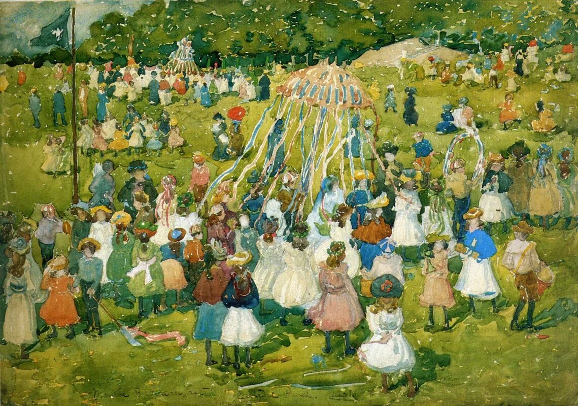 Maurice Brazil Prendergast (1858-1924, Canada) |. Прендергаст Морис Брэзил художник. Морис Брэзил Прендергаст осень. Праздник в деревне картина танкова.