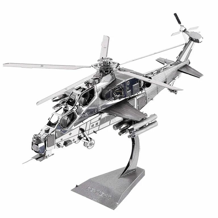 Piececool 3d металлические модели. CAIC WZ-10 3d model. Винтовой конструктор KLQ Metal model x609-3 вертолет. Модель "вертолет". Сборные модели из металла