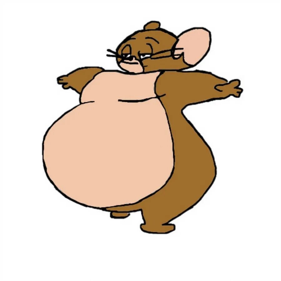 Жир мыши. Толстый Джерри. Толстый мышонок.