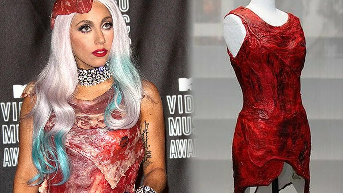 Мясное платье леди Гаги. Леди Гага костюм из мяса. Леди Гага мясо платье. Леди Гага в платье из сырого мяса. Леди гага в мясе