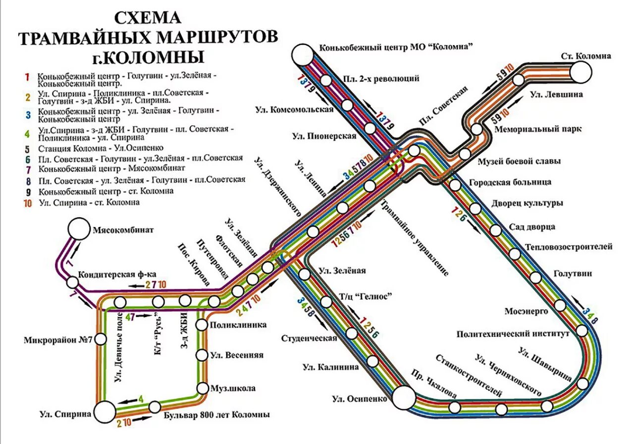 Карта проезда с остановками. Трамвай Коломна маршруты схема. Схема трамвайных маршрутов Коломна. Маршрут трамваев Коломна. Схема движения трамваев в Коломне.