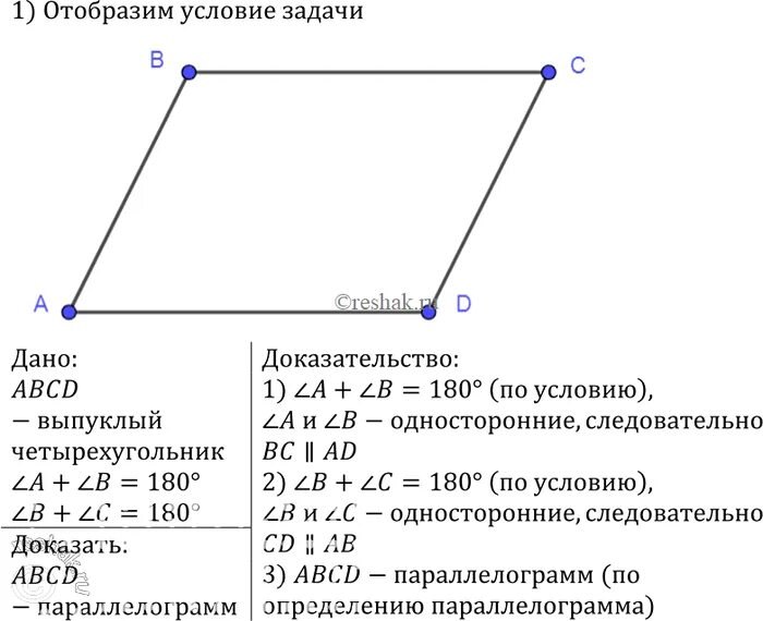 Докажите что выпуклый четырехугольник является. Параллелограмм выпуклый четырехугольник. докажите что параллелограмм является выпуклым четырехугольником. сумма углов параллелограмма. доказать что параллелограмм выпуклый четырехугольник.