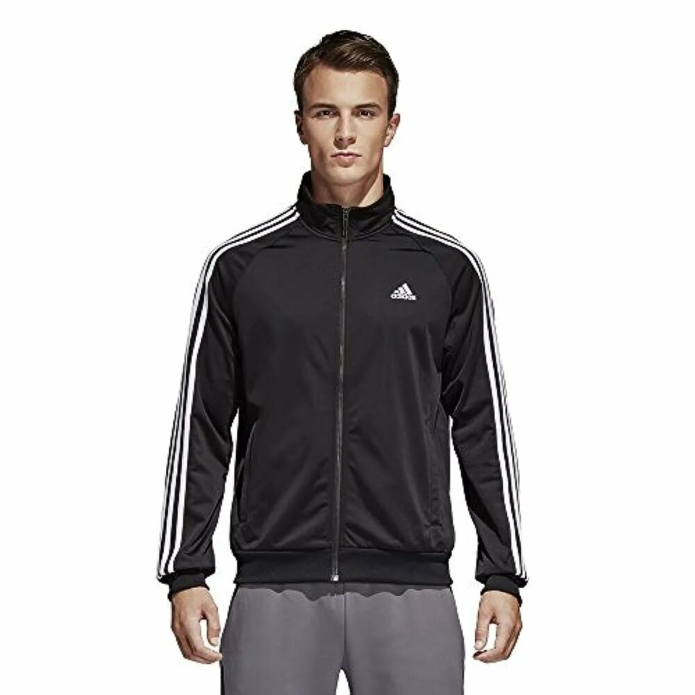 Олимпийка адидас мужская черная. Adidas Essentials 3-Stripes Climalite. Алемпийкаадидас мужская. Adidas Essentials 3-Stripes кофта. Adidas track