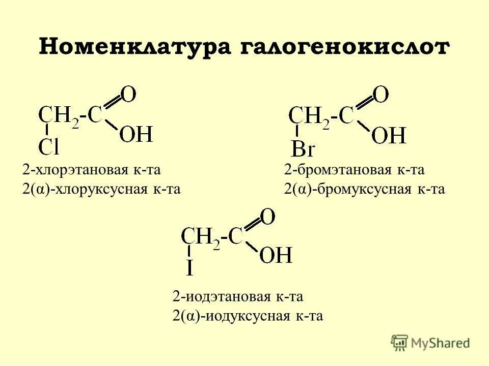 Уксусная кислота хлоруксусная кислота реакция