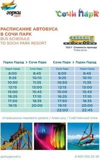 Расписание из сочи до олимпийского парка