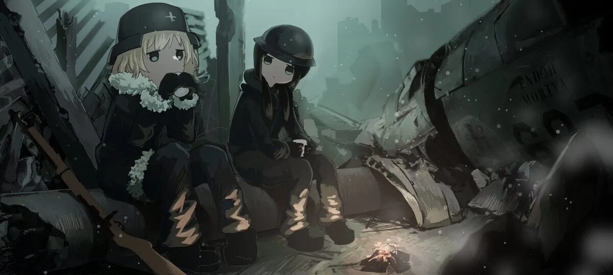 Фильм последнее путешествие путешествие деметра. Поход девочек после конца света. Последнее путешествие аниме. Последнее путешествие димитра. Последнее путешествие деметра.