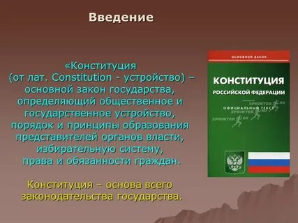 Система законодательства конституция