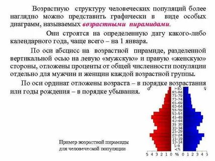 Характеристика популяций возрастная структура
