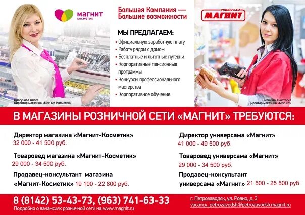Сколько сотрудников в магните