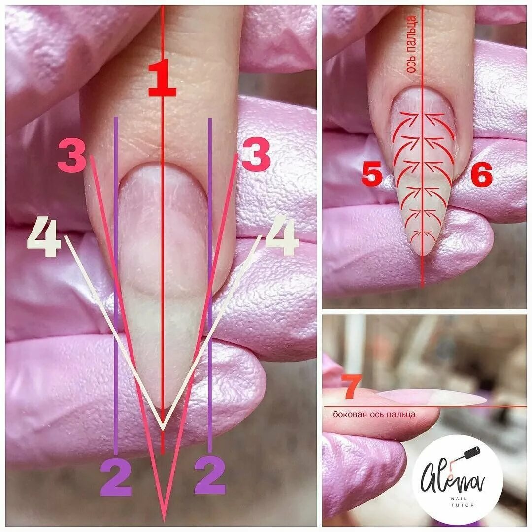Как выпилить форму ногтей. Форма ногтей миндаль схема опила. Опил формы миндаль схема. Опил формы ногтей миндаль. Опил формы в маникюре.