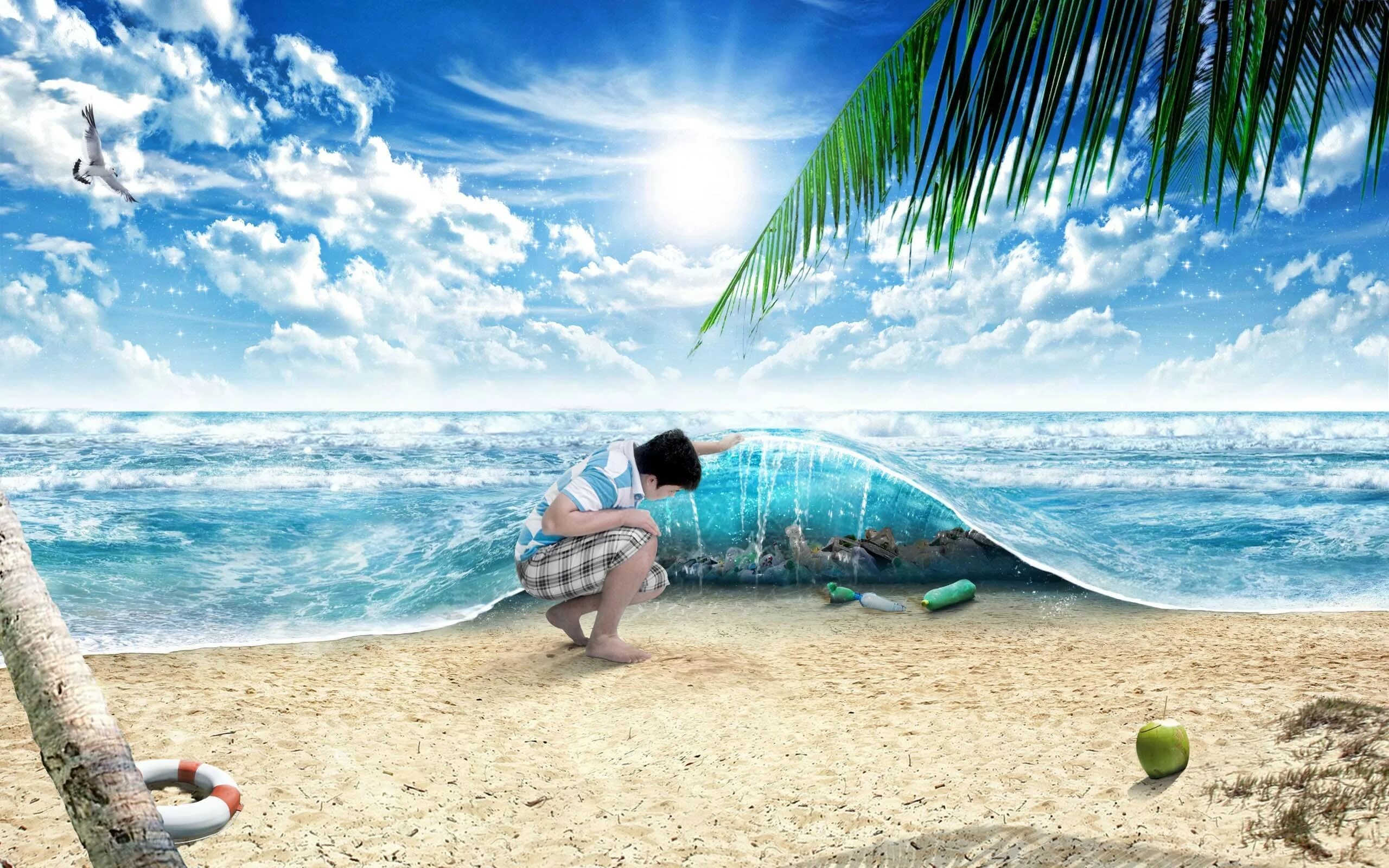 3 d ocean