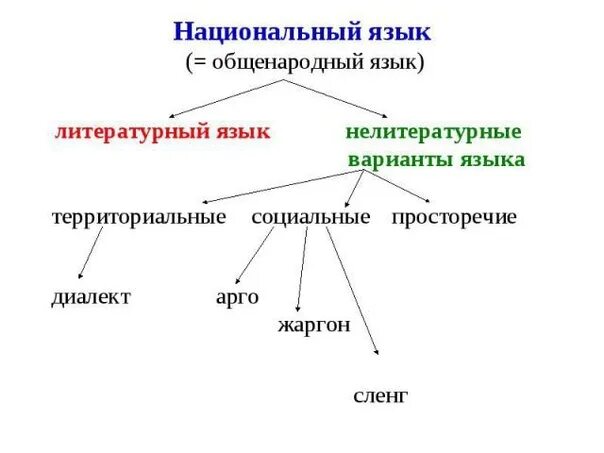 Формы национального общенародного языка