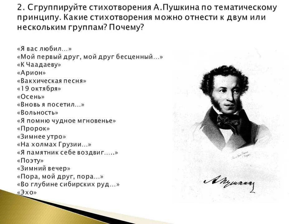 Стихотворение пушкина цифрами. Стихотворения Пушкина список. Стихотворения Пушкина список названий.