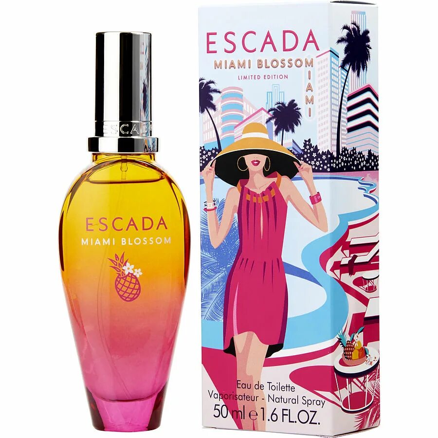 Escada Miami Blossom. Эскада Майами блоссом Рени. Escada Miami Blossom Eau de Toilette 100мл женская. Духи Escada Miami Blossom ручки.