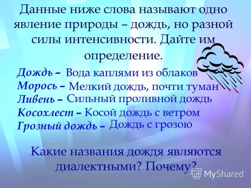 Слова по теме дождь. Слова обозначающие явления природы. Дождевые слова. Слова называющие природные явления. Явление текст.