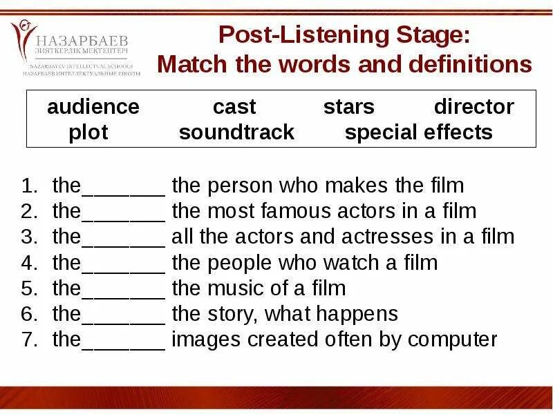 Listen to the extracts and match. Listen to the extracts and match