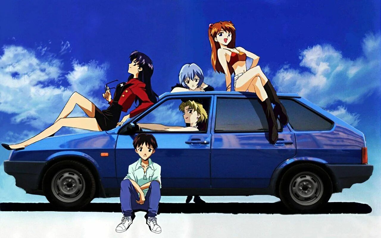 X 2 the animation. ВАЗ 2108 initial d. Евангелион машина Мисато. Машина Мисато Кацураги.