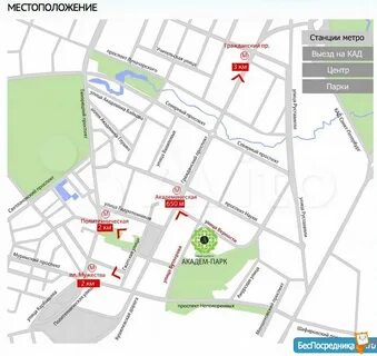 Академ парк карта