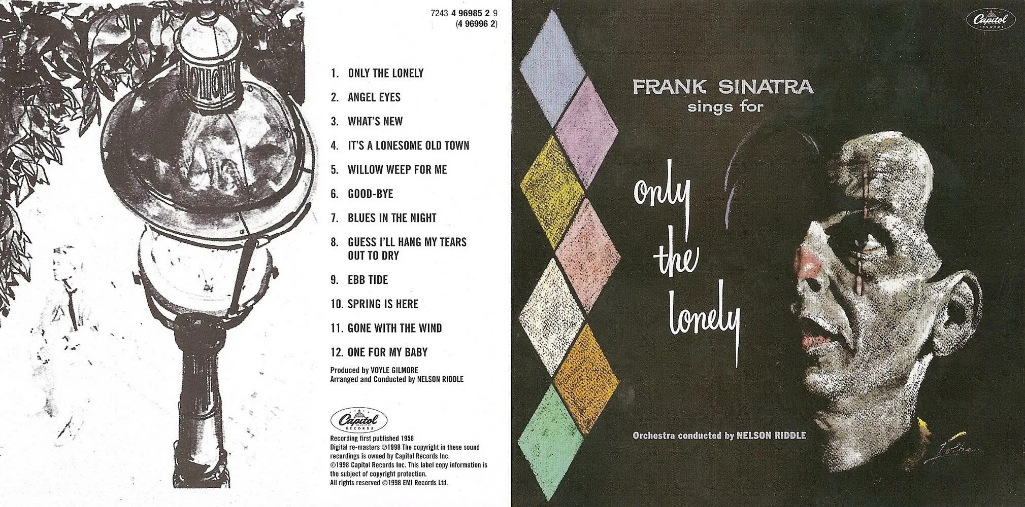 Sinatra Capitol records 1954. Frank Sinatra Sings for only the Lonely 1958. Frank Sinatra - one for my Baby. Frank Sinatra Nelson Riddle. Only the lonely