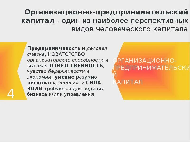 Организационно-предпринимательский капитал. Источники предпринимательского капитала. Капитал и предпринимательская деятельность.. Методы формирования предпринимательского капитала.