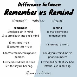 Remember to keep