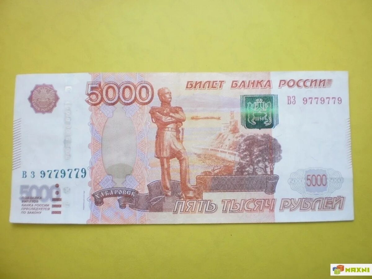 В размере 5 000 рублей