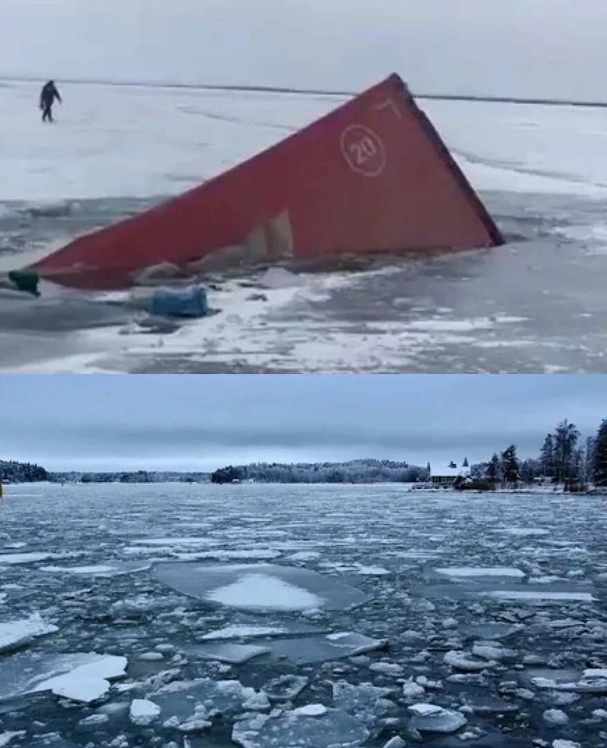 Фура ушла под лед. Фура ушла под лед