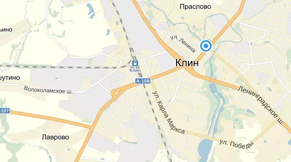 Сайты клин московской области. Город Клин на карте.