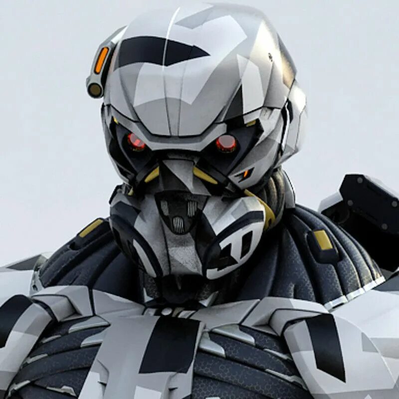 Robot suit. Nanosuit art.