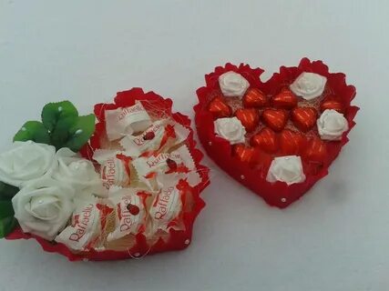Сердце из конфет