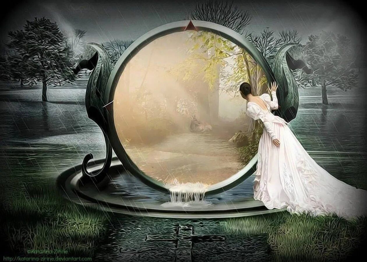 Душа ее отражение. Отражение в зеркале фэнтези. Волшебное зеркало. Сказочное зеркало. Красивое сказочное зеркало.