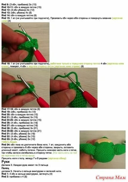 Как связать лягушку крючком схема Лягушка-игрушка крючком Вязание Страна Мам Миньон крючком, Амигуруми, Вязаны