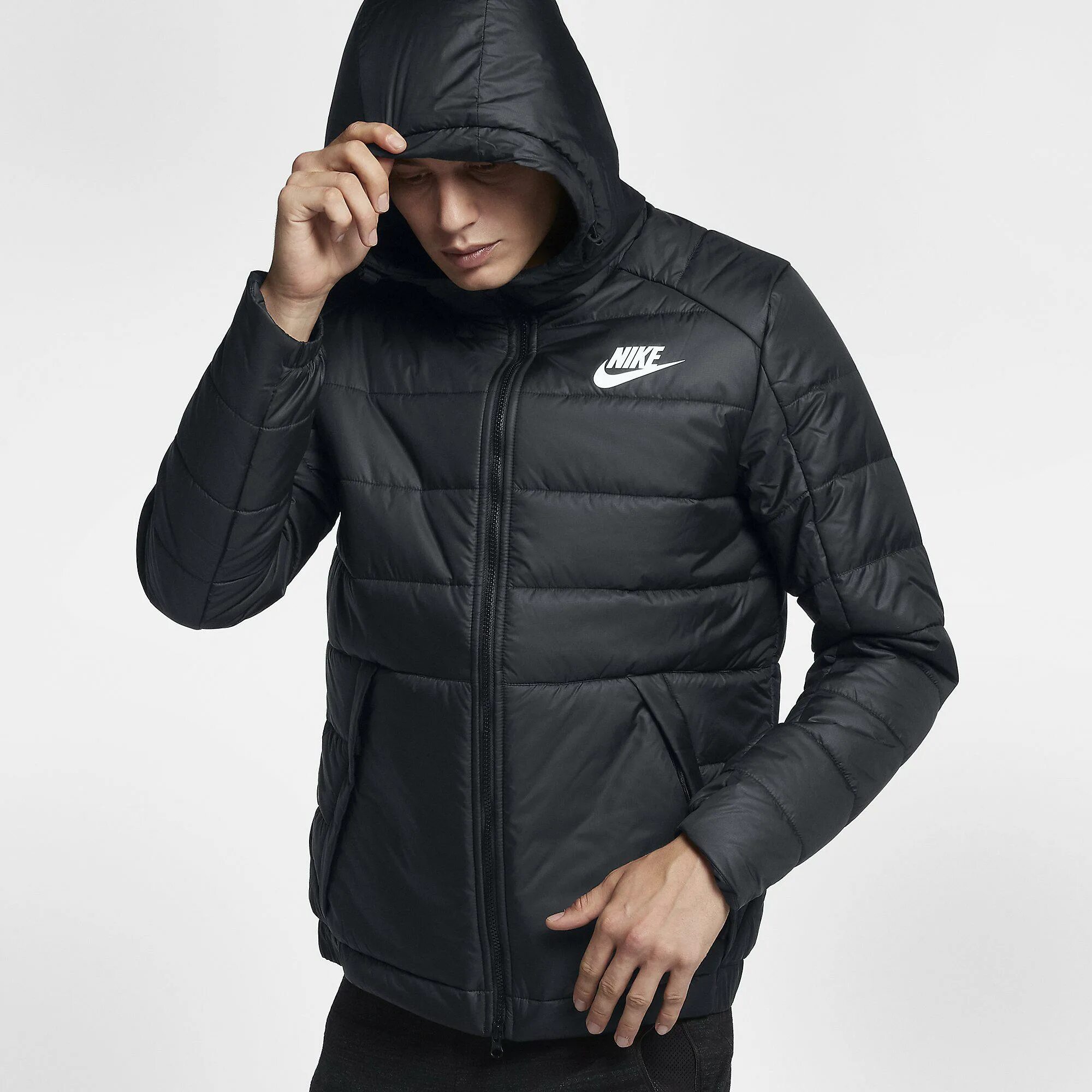 Куртка найк черная. Nike NSW syn fill Jacket. Куртка Nike Sportswear черная мужская.