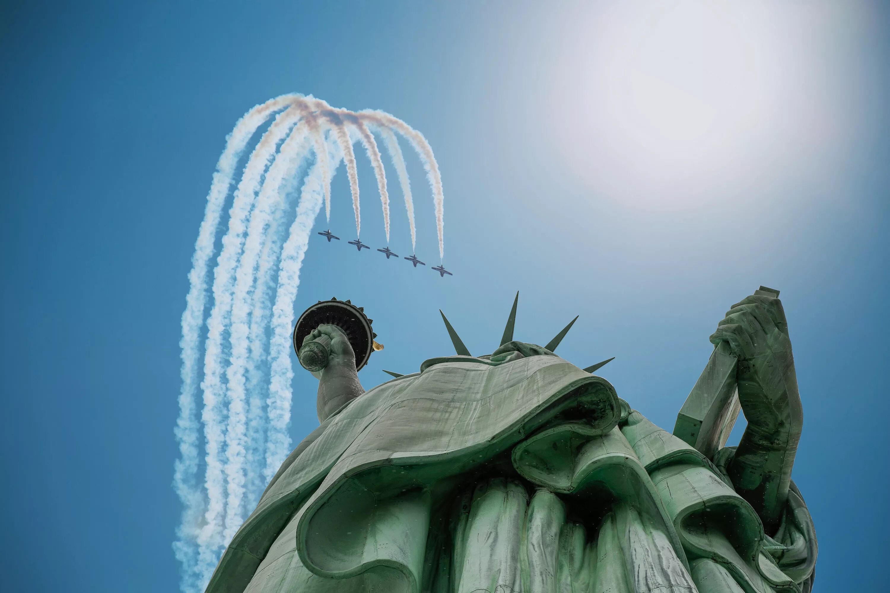 The statue is made of