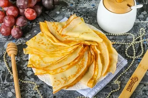 Тонкие блины на масленицу с дырочками