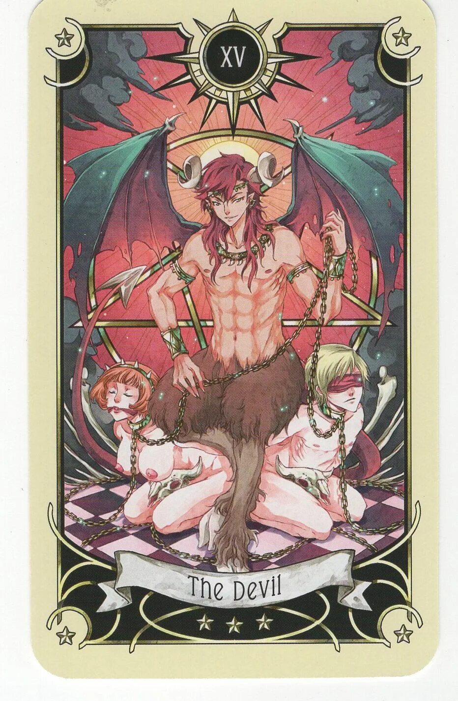 15 аркан в таро значение. Таро семи звезд (mystical manga tarot). таро семи звезд mystical manga tarot poisoncage tarot. 15 аркан таро. таро 15 аркан дьявол.
