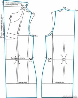 Учимся правильному построению выкройки воротника "качели" для пла...