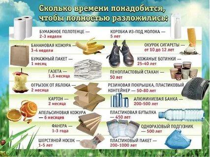 Полиэтиленовый пакет разлагается