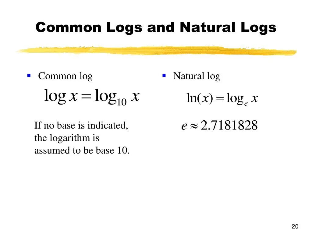 Commons logging. Set натуральный Лог. What is the natural log. Natural log properties. Default value of logarithm.