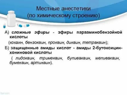 Анестетики группы эфиров