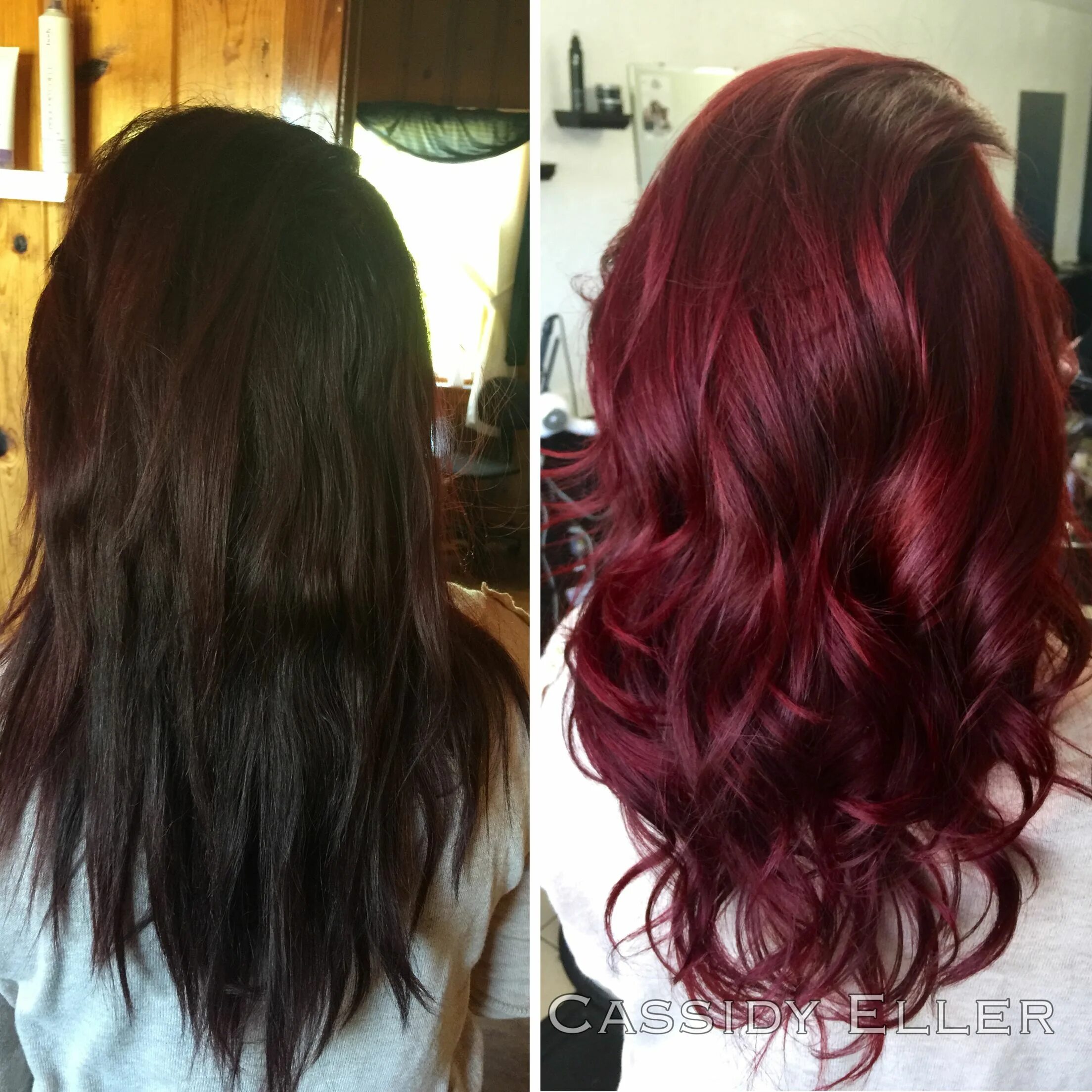 Как выглядит вишневый цвет Pin en Волосы Tintes de cabello rojo, Estilos de cabello rojos, Color de cabello
