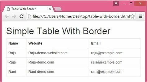 Table border