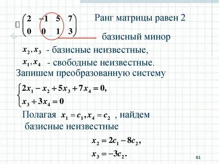 Теорема о базисном миноре
