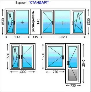 Стандартное пластиковое окно
