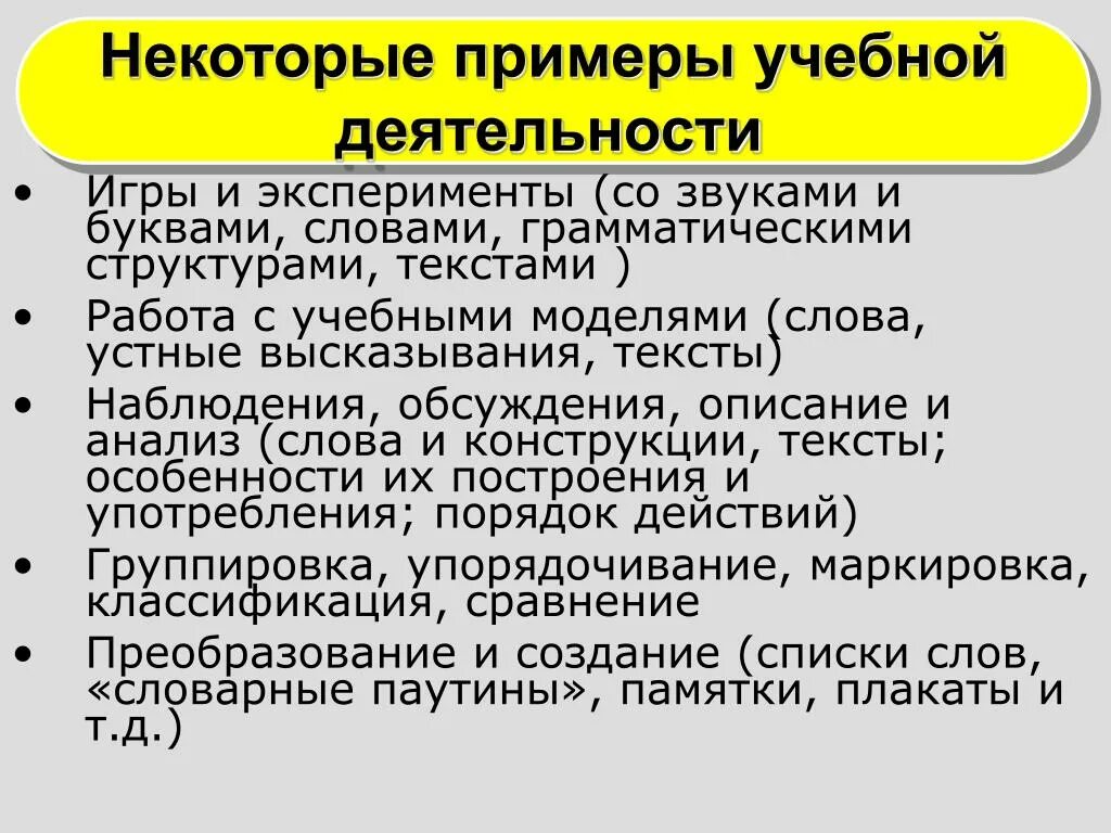 Учебные тексты примеры. Учебная деятельность примеры. Примеры учебной деятельности человека. Грамматическая структура текста. Методические примеры это.