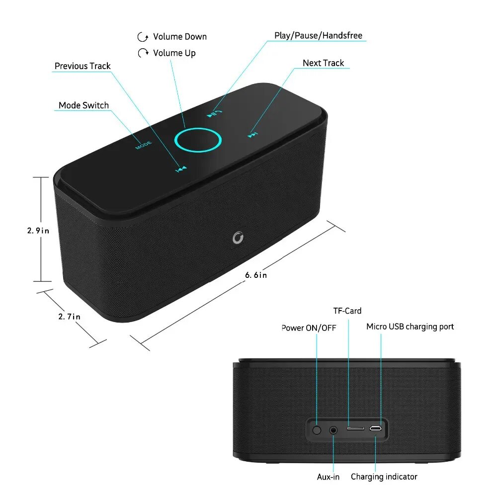 Led wireless charging speaker bt2301 инструкция. Беспроводная стерео сенсорная колонка doss soundbox. портативная акустика doss soundbox pro. doss portable bluetooth speaker. колонка soundbox 200.