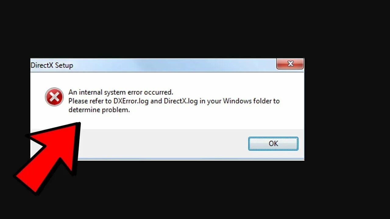 An internal error has. Ошибка DIRECTX Error. DXERROR.log и DIRECTX.log. Internal System Error occurred. Ошибка DIRECTX 8.1.