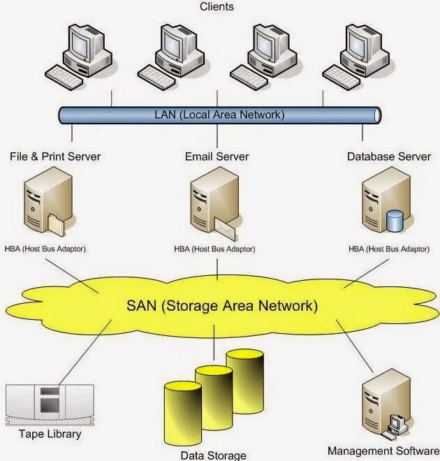 San сервер. Сеть хранения данных Storage area Network. San СХД схема. Система хранения данных схема. San сеть.