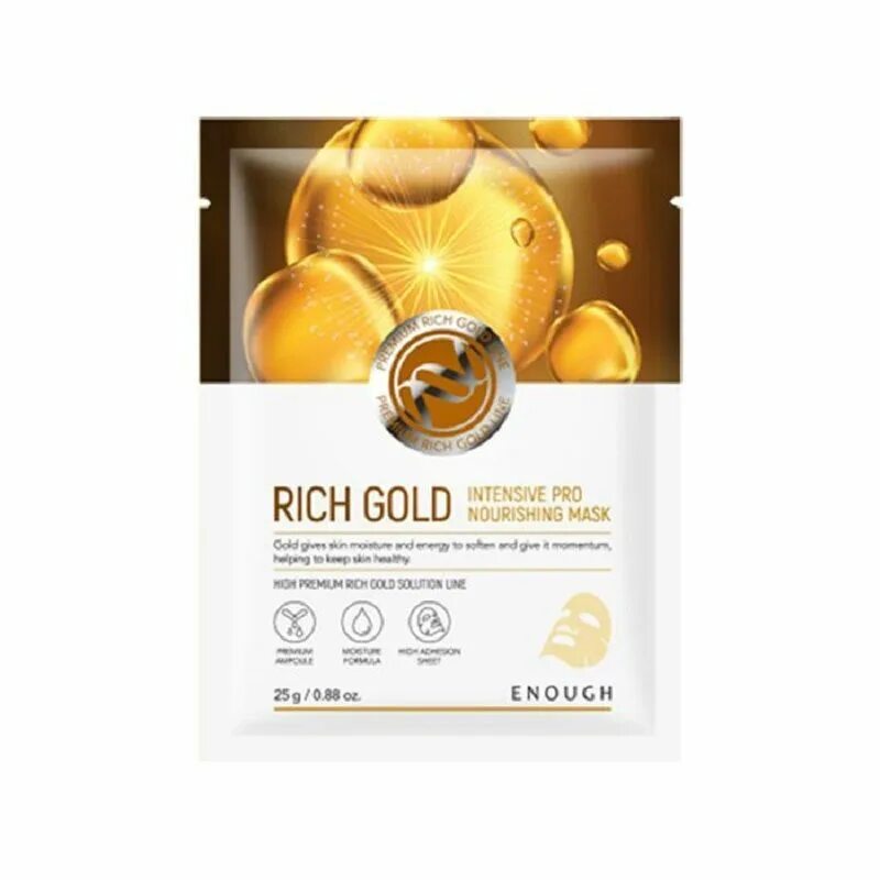 Intensive pro. Енф rg маска на тканевой основе rich gold intensive pro nourishing mask [25g]. rich gold intensive pro nourishing mask. enough - тканевая маска для лица с витаминами real vita 8 complex pro bright up mask, 25 g. маска тканевая для лица enough с золотом.